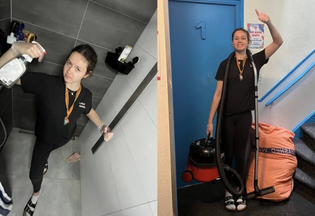 alt="Erasmus internship in the Netherlands - working at a beach hostel"