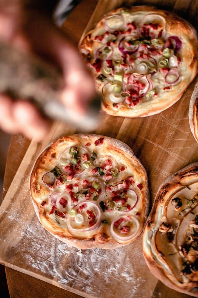 Thisi french pastry Tarte Flambée, is definitely one food to try in Europe
