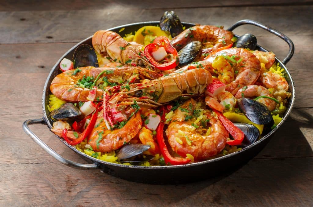 Paella, food to try in Europe.