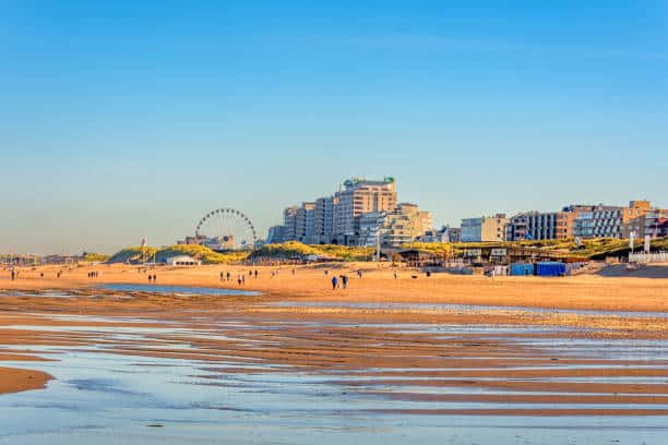 Dutch sea and beach in Noordwijk, The Netherlands